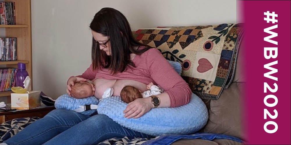 Woman breastfeeding her baby