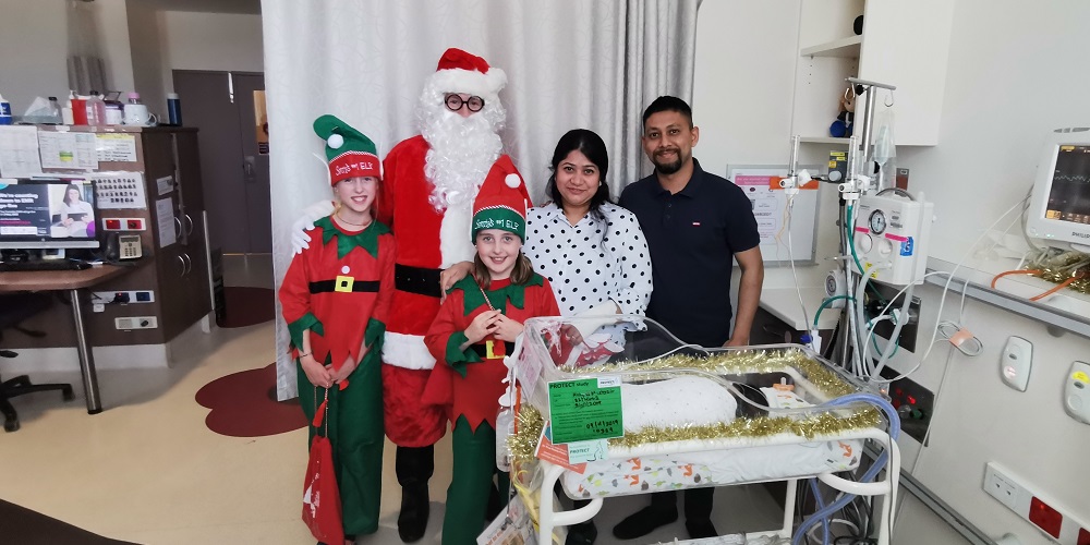 Santa visits NICU