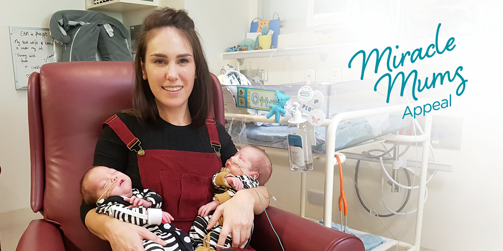 Zoe Starr with twins Otto and Sid who are involved in the PLUSS trial