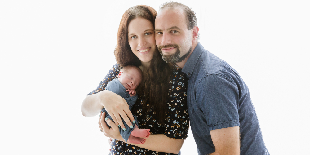 Dale and his wife Brittany, with baby Griffin