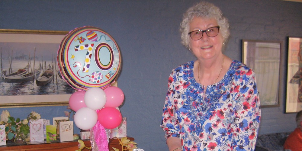 Marie Campbell on her 70th Birthday