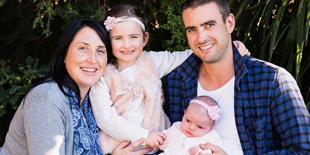 Emma and Duncan Wells with daughters Ruby and Ava