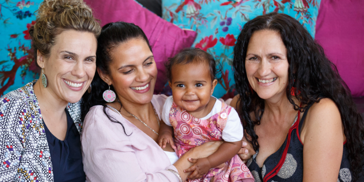 family with young child