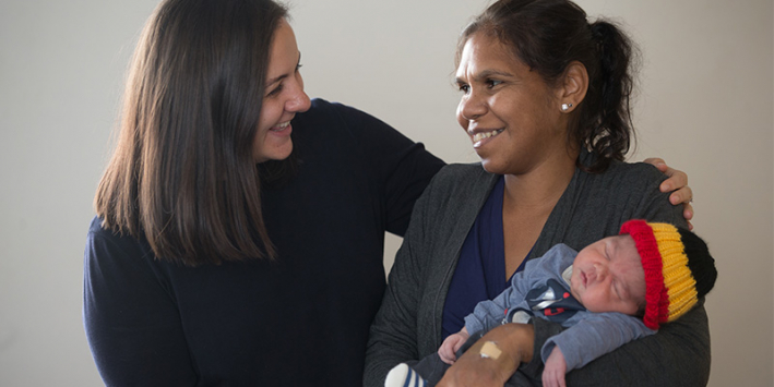 Aboriginal mother and baby