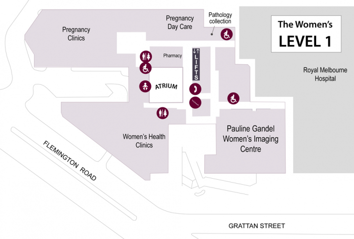 Map of Level 1 of the Women's