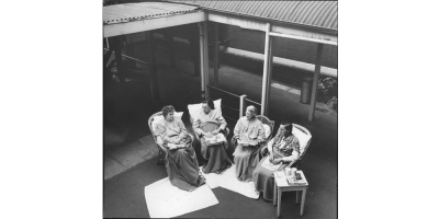 Patients enjoying the sun