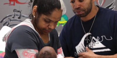 parents with newborn
