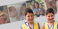 Identical twins Joshua and Noah 