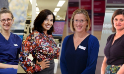 L-r: Dr Charlotte Reddington, A/Prof Yasmin Jayasinghe, A/Prof Louise Owen and Dr Robyn Matthews. 