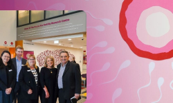 Anne Marie Gasbarro and Ken Wallace (right) as trustees of the Stafford Fox Medical Research Foundation have established the Moyna Fox Ferti